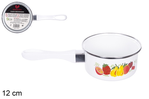 [108027] Decorated saucepan with handle 12 cm
