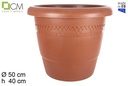 Maceta plástico Elsa terracota 50 cm