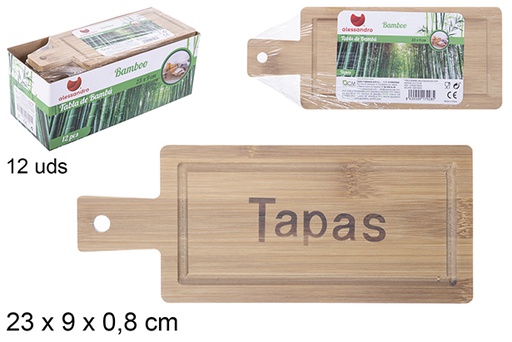 [107928] Multifunction bamboo board with handle 23x9 cm