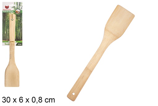 [107975] Smooth bamboo spatula 30cm  