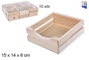 Servilletero madera listones 15x14 cm
