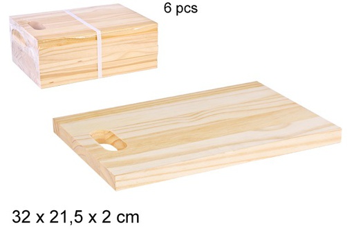 [105269] Tabla cortar de madera grande 32x21.5 cm
