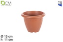 Plastic pot Elsa terracotta 15 cm