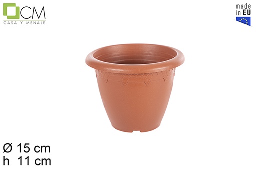 [103016] Plastic pot Elsa terracotta 15 cm