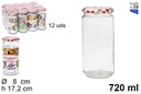 Bote cristal redondo tapa vichy 720 ml