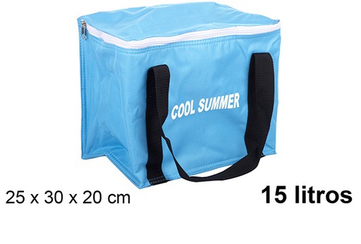 [108402] Blue thermal cooler bag 15 l.