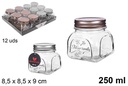 Bote cristal decorado tapa surtida 250 ml