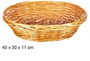 Cesta mimbre ovalada miel 40x30x11 cm