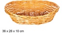 Cesta mimbre ovalada miel 36x26x10 cm