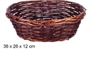 Cesta mimbre ovalada caoba 36x26 cm