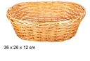 Cesta de mimbre ovalada miel 36x26 cm