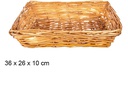 Cesta mimbre rectangular miel 36x26x10 cm