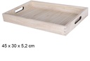 Bandeja madera natural 45x30 cm