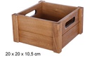 Caja madera cuadrada caoba 20 cm