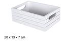 Caja madera blanca 20x13x7 cm