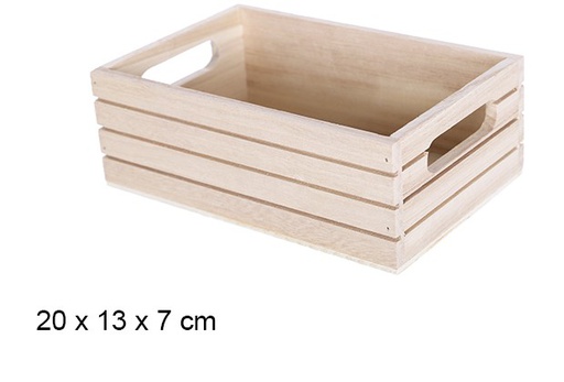 [108171] Coffret en bois naturel 20x13x7 cm
