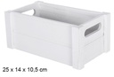 White wooden box 25x14x10,5 cm