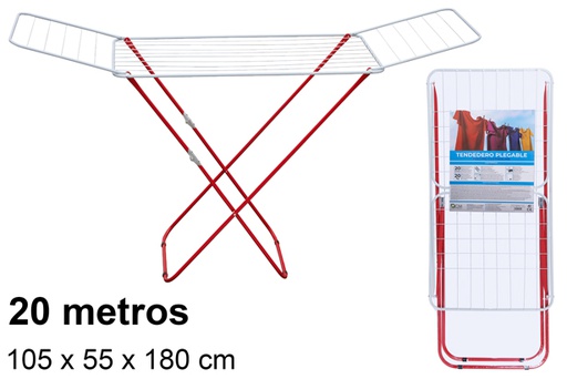 [108072] Folding metal clothesline 20 m.