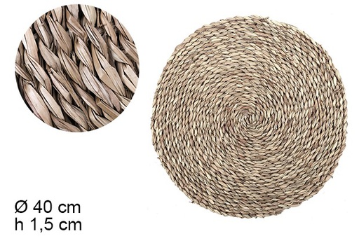 [108121] Round cattail trivet 40 cm