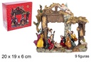 Portal Nacimiento 9 figuras 20 cm