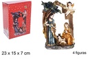 Portal Nacimiento 4 figuras 23 cm