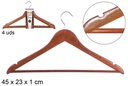 Pack 4 perchas madera caoba NEW
