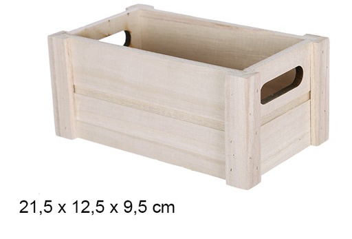 [108179] Coffret en bois naturel 21,5x12,5x9,5 cm
