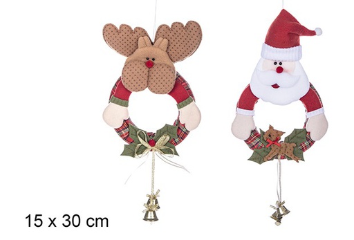 [108888] Deer christmas wreath 15x30cm 