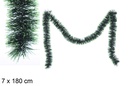 Boa pelo fino puntas verde 7x180 cm