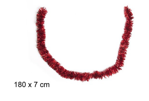 [109294] Boa pelo ancho rojo 7x180cm