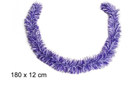 [109300] Boa pelo ancho snow/morado 12x180cm