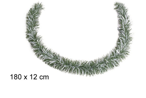 [109302] Boa pelo ancho snow/verde mate 12x180cm