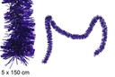 Mini boa pelo ancho morado 150x5 cm
