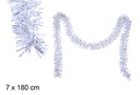 Boa pelo ancho snow/plata 7x180 cm