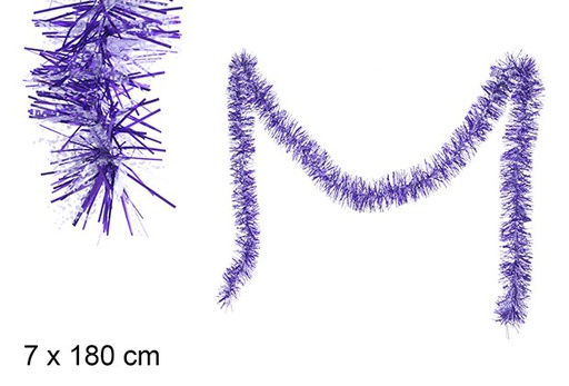 [109318] Boa pelo ancho snow/morado 7x180cm