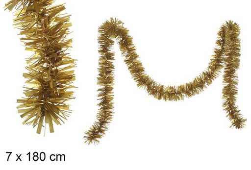 [109321] Boa pelo ancho oro mate 7x180cm