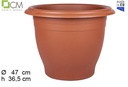 Plastic bell pot terracotta 47 cm