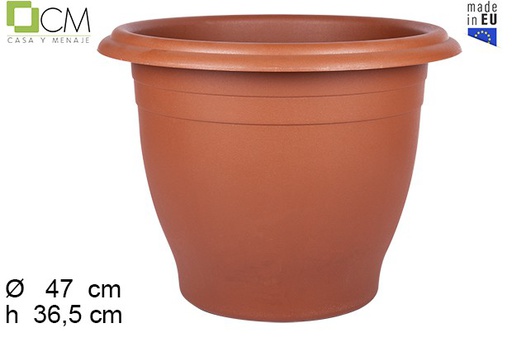 [102826] Vaso in plastica a forma di campana in terracotta 47 cm