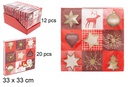 Pack 20 servilletas decorada Navidad surtidos 33 cm