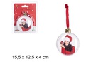Colgante forma bola con foto Navidad