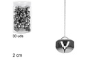 Jar of 30 silver bells 2 cm