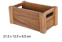 Mahogany colored wooden box 21,5x12,5x9,5 cm