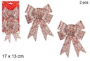 Pack 2 arcos de serapilheira com listras vermelhas 17x13 cm