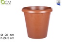 Plastic pot terracotta 26 cm