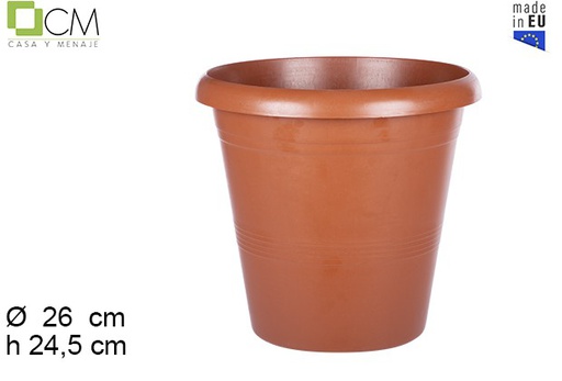 [102895] Vaso de plástico em terracota 26 cm