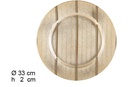Bajo plato con rayas oro brillo 33 cm