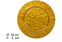 Plaque en métal doré peu brillant 33 cm