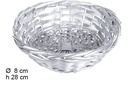 Cesta mimbre redonda plata Navidad 28 cm