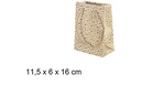 Bolsa regalo estrella oro 11,5x6 cm