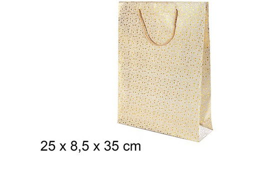 [109597] Gold star gift bag 25x8,5 cm